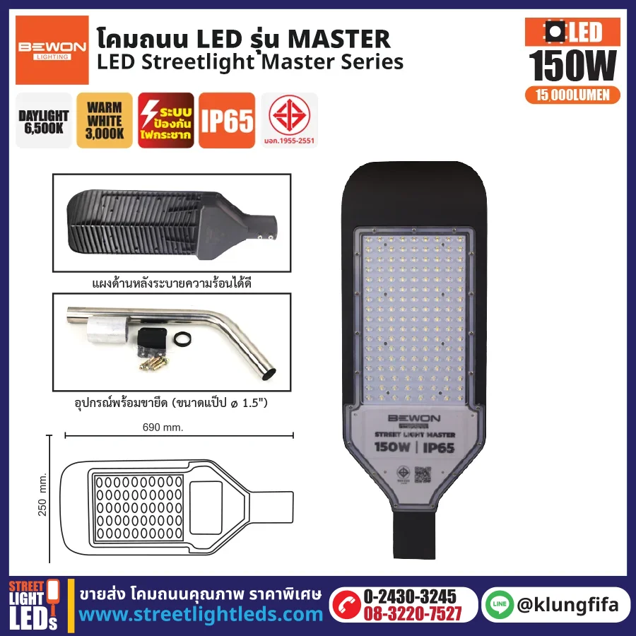 Streetlightleds.com โคมถนน LED